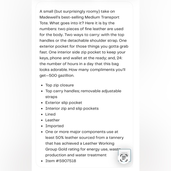 Madewell The Small Transport Crossbody Bag in English Saddle Leather - Picture 6 of 6